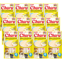INABA Churu cat treats with chicken, cheese and beef flavour 12x(4x14g)