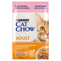 PURINA Cat Chow Adult cat food with salmon and green beans in jelly 85g