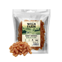 WILD FARM rabbit sausages 500g dog treats