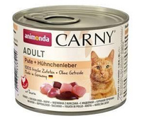 no pork Animonda Cat Carny Adult turkey and poultry liver 200g