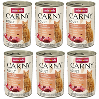 Animonda Cat Carny Adult Chicken, Turkey and Duck Hearts 6x400g