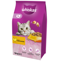 WHISKAS Dry Cat Food 1+ with Chicken 14kg