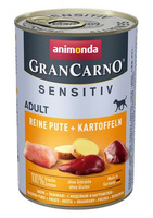 no pork Animonda GranCarno Sensitiv Adult Dog Turkey & Potatoes 400g