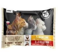 no pork PetRepublic Chicken Veal Cut Pieces in Delicate Sauce for Cats 4x100g