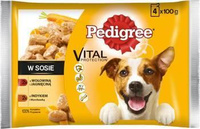 no pork Pedigree Wet Dog Food in Sauce (Beef & Lamb, Turkey & Carrots) 4x100g