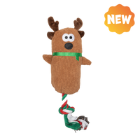 UNIQ PETS PLUSH DOG TOY SQUEAKIES reindeer tug toy with squeaker, 40 cm