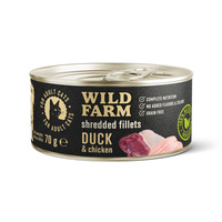 WILD FARM Fillets Duck&Chicken 70g - grain-free wet cat food, fillet in broth
