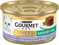 no pork Purina Gourmet Gold Savoury Cake with Lamb and Green Beans 85g