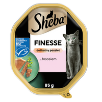 SHEBA Finesse tray 85 g – complete wet food for adult cats, with salmon, in pâté