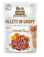 no pork Brit Care Cat Pouches Fillets In Gravy With Hearty Duck 85g