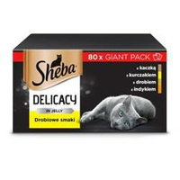 Sheba Delicacy Poultry Jelly Flavours, with Duck, with Chicken, with Poultry, with Turkey 80x85g