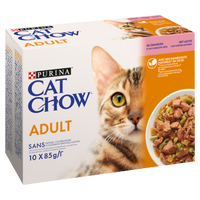 PURINA Cat Chow Adult cat food with salmon and green beans in jelly 10x85 g