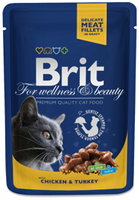 NO PORK Brit Premium Cat for Adult Cats with Chicken and Turkey 100g