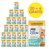 CAT CHOW Hairball Cat Food with Chicken and Green Beans in Sauce 85g - 20 SIZES + 6 FREE !!!