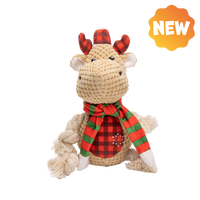 UNIQ PETS PLUSH DOG TOY SQUEAKIES Rudolf with squeaker 27x12x12cm