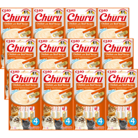 INABA Churu chicken and beef flavoured cat treats 12x(4x14g)