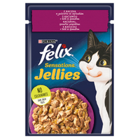 no pork Felix Sensations Jellies Duck with Spinach in Jelly 85g