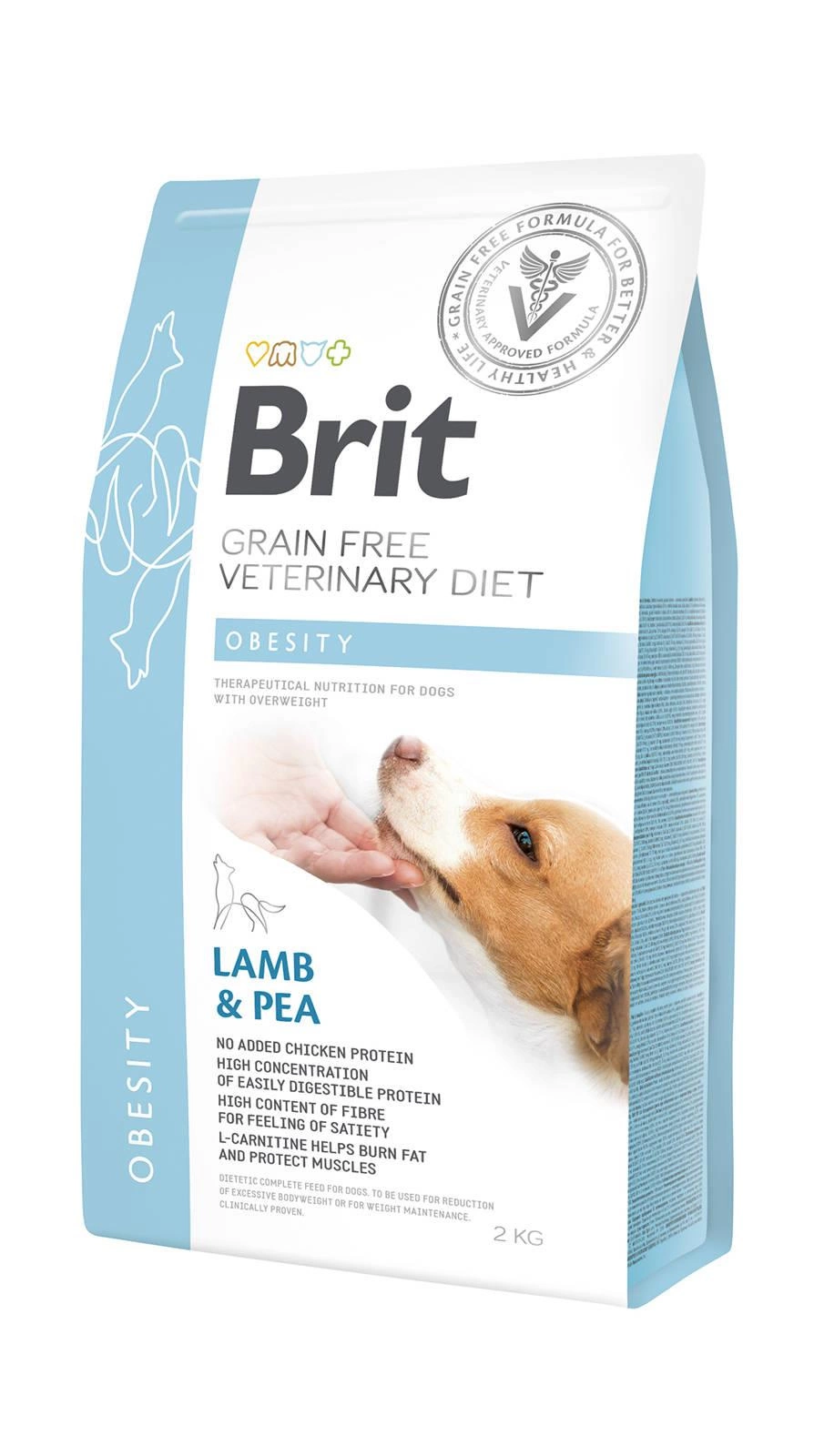 no pork Brit Grain Free Veterinary Diet Dog Obesity Lamb and Peas