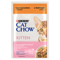 CAT CHOW Kitten Food with turkey and courgette in jelly 85g