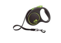 Flexi leash Black Design L Tape 5m Up to 50kg Green