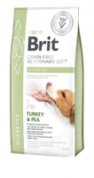 no pork Brit Grain Free Veterinary Diet Dog Diabetes Turkey with Peas 12kg