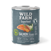 WILD FARM Superfood Salmon (Salmon with courgettes, sweet potatoes and herbs) 800g grain-free dog food