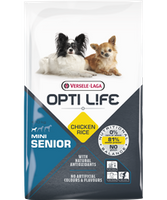 no pork Versele-Laga Opti Life Senior Mini Chicken With Rice For Small Breeds Over 7 years of Age 7.5kg