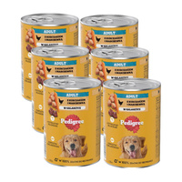 no pork Pedigree Wet Food for Adult Dogs with Beef Jelly Can 6x400g
