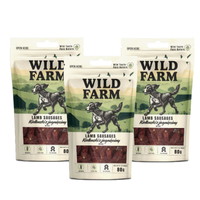WILD FARM lamb sausages 3x80g dog treats