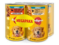 PEDIGREE Adult 4X400G TIN - wet dog food in jelly (2x WITH CHICKEN, 2x WITH BEEF)
