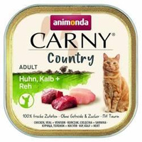 no pork ANIMONDA Carny Country Adult Chicken, Veal and Roe deer 100g