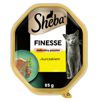 SHEBA Finesse tray 85 g – complete wet food for adult cats, with chicken, in pâté