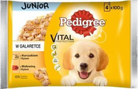 Pedigree Wet Food for Puppies in Jelly (with Chicken and Rice, with Beef and Rice) 4x100g