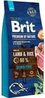 no pork Brit Premium By Nature Sensitive with lamb and rice 15kg