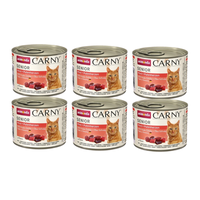 NO PORK Animonda Cat Carny Senior Beef and Turkey Hearts 6x200g
