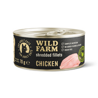 WILD FARM Fillets Chicken 70g - grain-free wet cat food, fillet in broth
