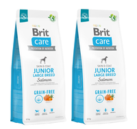 BRIT CARE Dog Grain-free Junior Large Breed Salmon 2x12kg