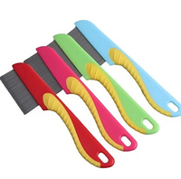 Dog-cat comb thick for combing out fleas lice ticks