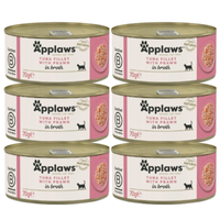 no pork APPLAWS Tuna Fillet With Prawn In Broth Tin 6x70g
