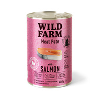 WILD FARM Pate with Salmon 400g - gluten-free cat food