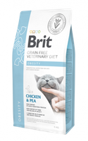 no pork Brit Grain Free Veterinary Diet Cat Obesity Chicken With Peas 5kg