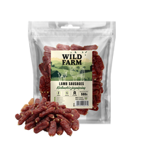 WILD FARM lamb sausages 500g dog treats