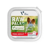 no pork Vetexpert Raw Paleo Pate Mini Adult Beef 150g