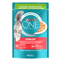 Purina One Sterilcat with turkey and green beans 85g