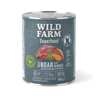 WILD FARM Superfood Wild Boar (venison with yams, berries and herbs) 800g grain-free dog food