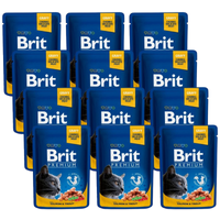 NO PORK Brit Premium Cat for Adult Cats with Salmon and Trout 12x100g