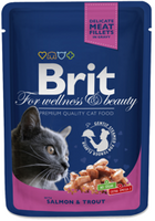 NO PORK Brit Premium Cat for Adult Cats with Salmon and Trout 100g