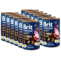 no pork Brit Premium By Nature Turkey With Liver 12x400g