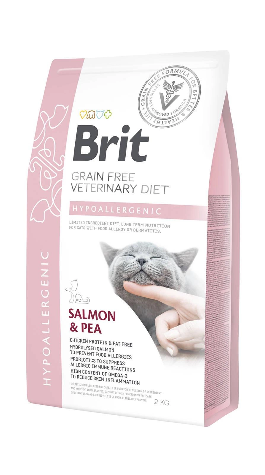 no pork Brit Grain Free Veterinary Diet Cat Hypoallergenic Salmon