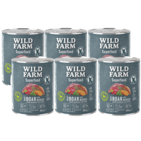 WILD FARM Superfood Wild Boar (venison with yams, berries and herbs) 6x800g grain-free dog food